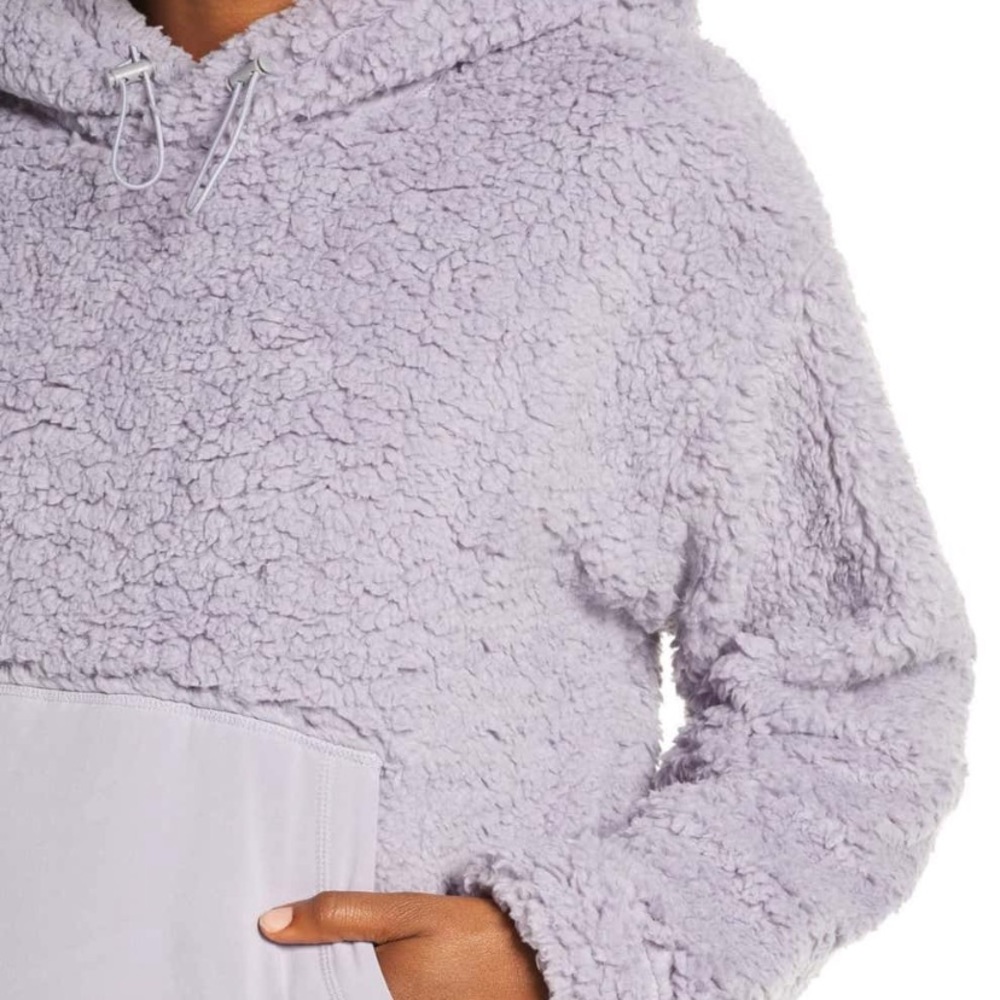 Zella Nordstrom Cassie Shearling Sherpa Hoodie - Picture 6 of 7